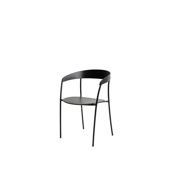 Missing Dining Chair with Armrest Black Ash Wood