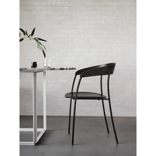 Missing Dining Chair with Armrest Black Ash Wood