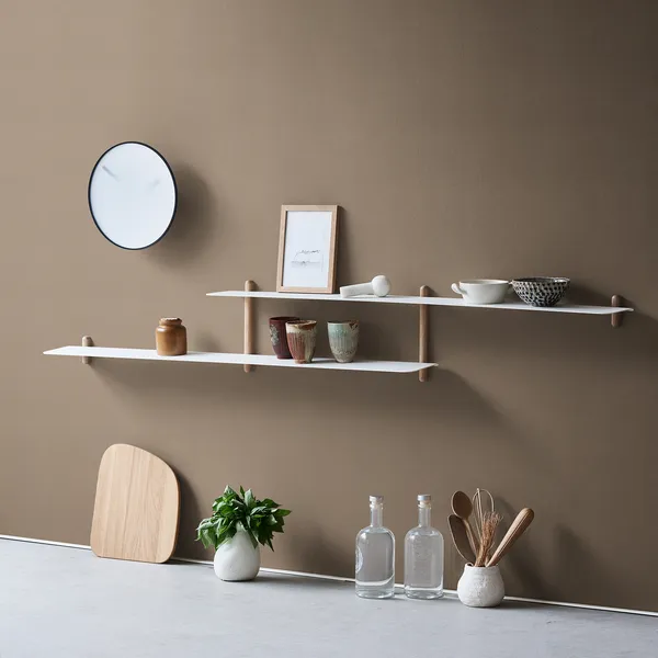 Nivo Shelf H Light Oak/ White