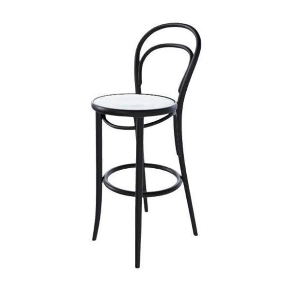 Sgabello da Bar N. 14, 61 cm , Nero.
