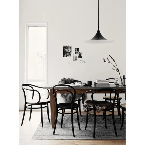 No 14 Dining Table Chair Rattan/ Black