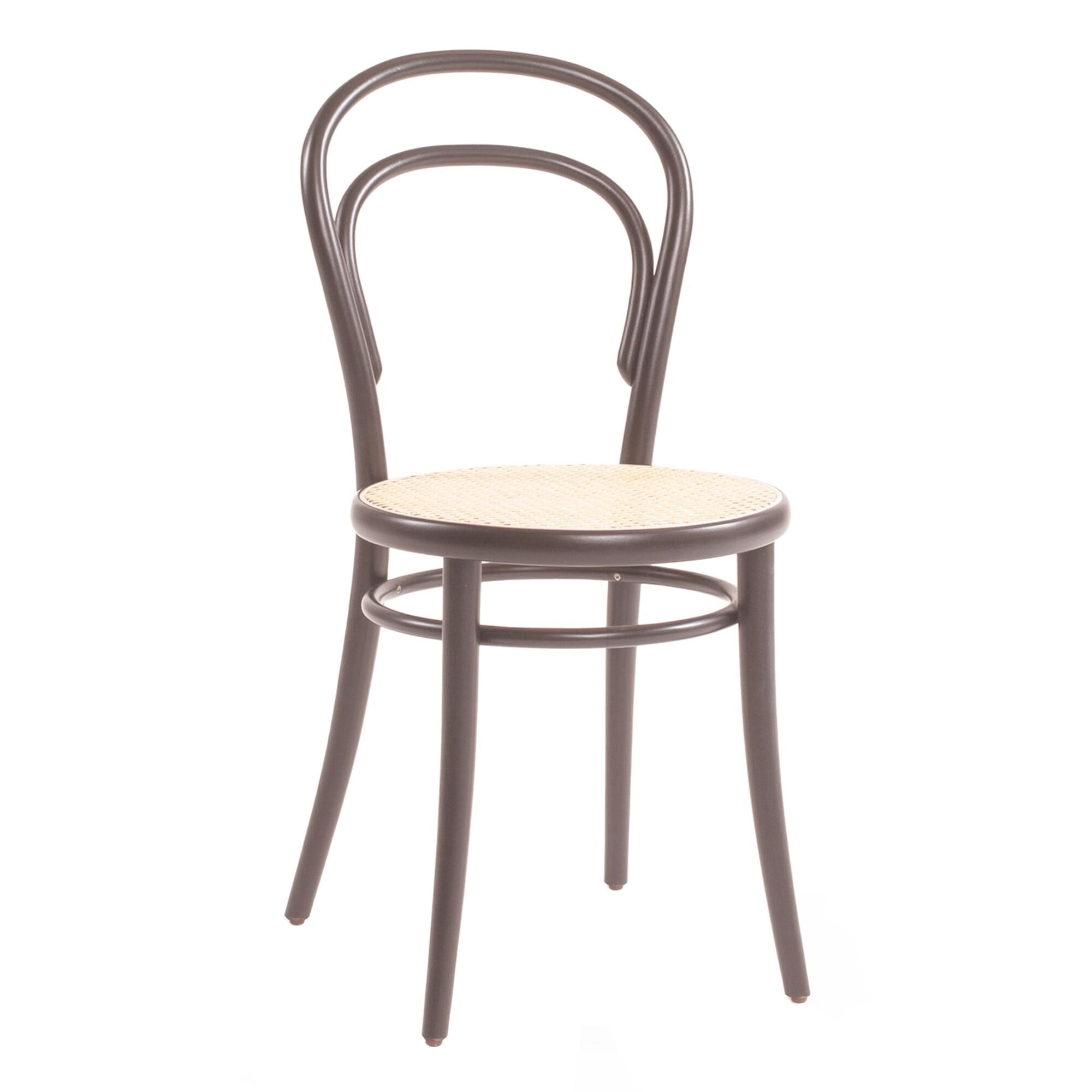 No 14 Chaise de Salle à Manger Rotin/Café