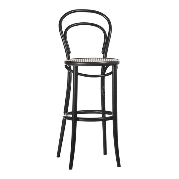No 14 Barkruk 61 cm Rotan/ Zwart