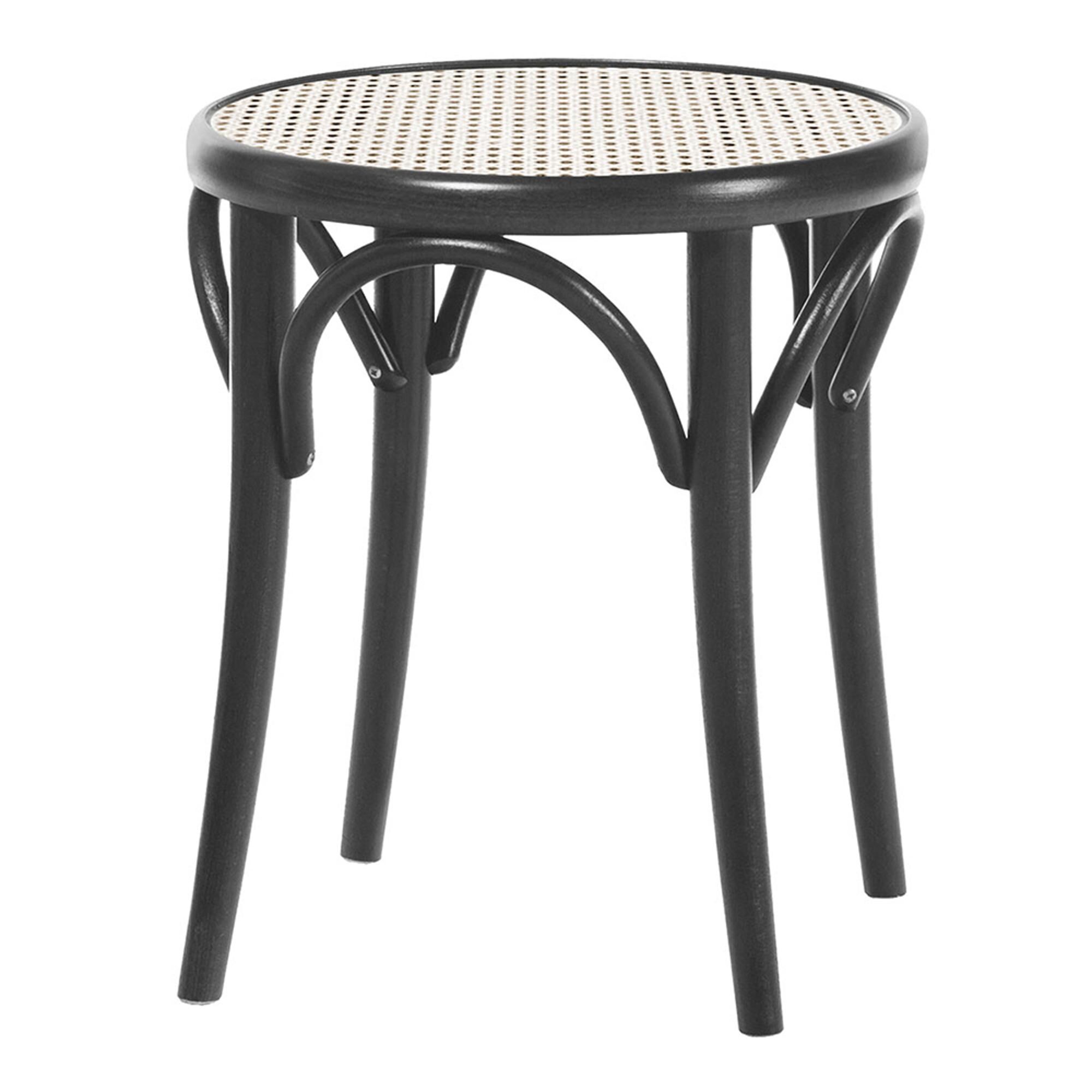 No 60 Taburet Rattan/Sort