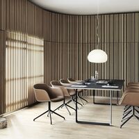 Silla de Comedor de Fibra con Reposabrazos y Base Giratoria Tapizada en Piel Coñac/ Negro