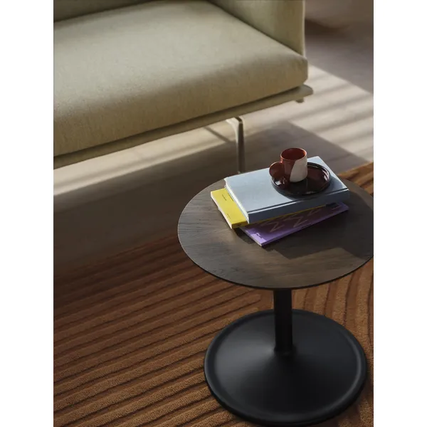 Soft Coffee Table Smoked Oak/Black Ø41 H48