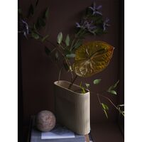 Ridge Vase Beige H16,5 cm