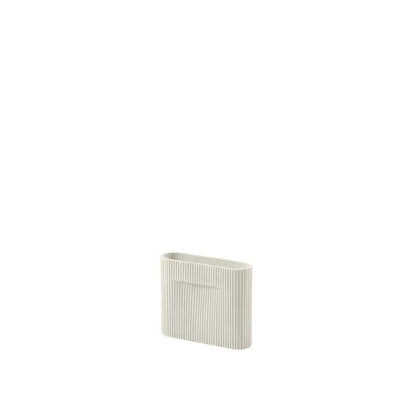 Ridge Vase Off-white H16.5 cm
