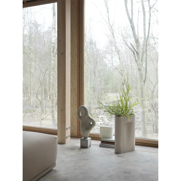 Ridge Vase Beige H48.5 cm
