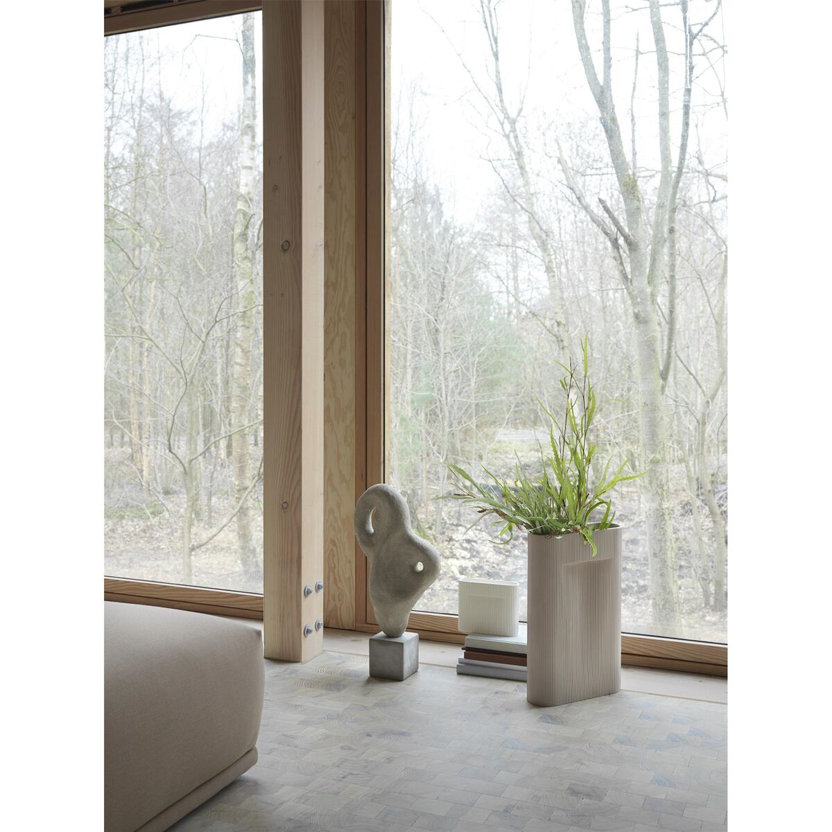 Ridge Vase Beige H48,5 cm
