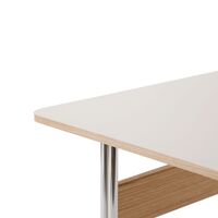 Pavilion AV16 Desk Mushroom/Oak/Chrome