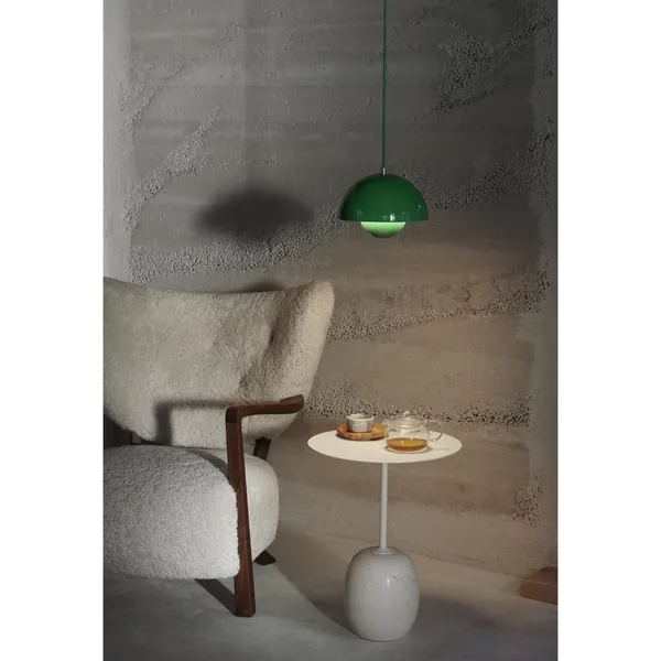 Lato LN8 Tavolino Laccato Noce/Marmo Emparador