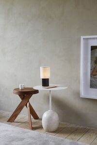 Lato LN9 Coffee Table Oval Lacquered Walnut/Emparador Marble