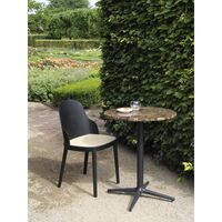 Allez Eettafelstoel m. Wicker Wit