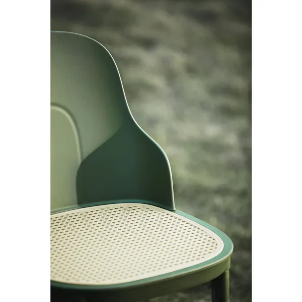 Allez Dining Chair w. Wicker Gray