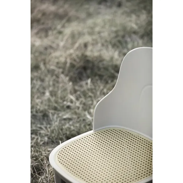 Allez Dining Chair w. Wicker Warm Gray