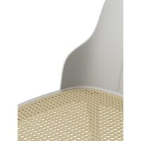 Allez Dining Chair w. Wicker Warm Gray