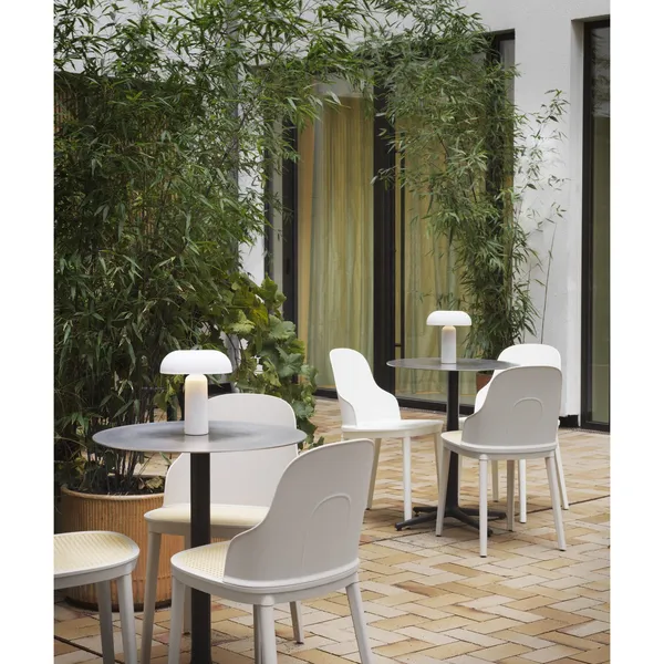 Allez Dining Chair w. Wicker Warm Gray