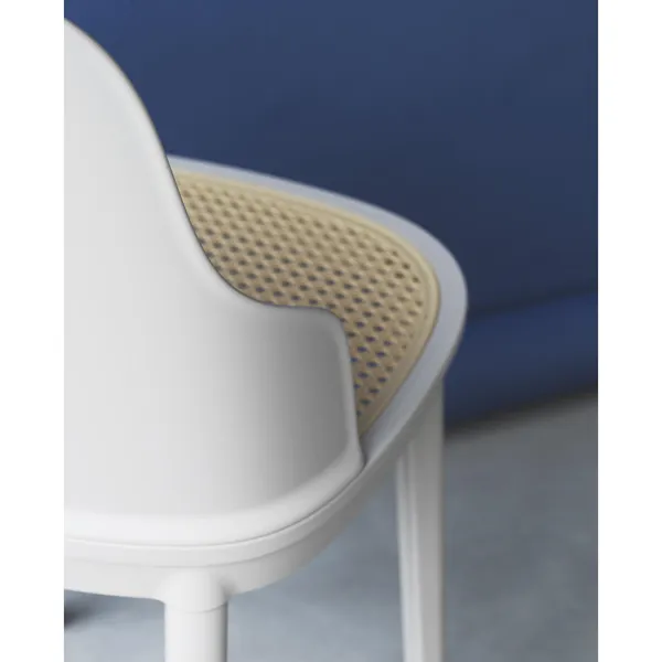 Allez Dining Chair w. Wicker Warm Gray