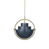 Multi-Lite Pendelleuchte Klein Messing in Mitternachtsblau - Limited Edition
