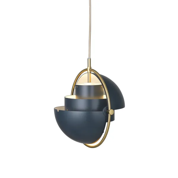 Multi-Lite Pendant Small Brass & Midnight Blue - Limited Edition