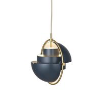Multi-Lite Pendelleuchte Klein Messing in Mitternachtsblau - Limited Edition
