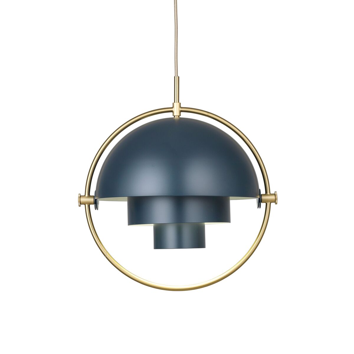 Multi-Lite Pendel Stor Messing & Midnight Blue - Limited Edition
