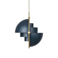 Multi-Lite Pendel Stor Messing & Midnight Blue - Limited Edition
