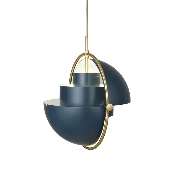 Multi-Lite Pendant Large Brass & Midnight Blue - Limited Edition
