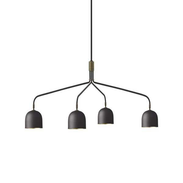 Howard Kronleuchter, 4-armig, Lang, Gunmetal
