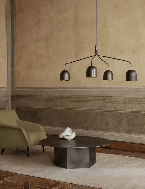 Howard Chandelier 4 Arm Long Gunmetal