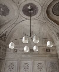 Howard Chandelier 6 Arm Bone China