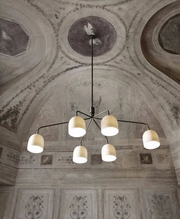 Howard Chandelier 6 Arm Bone China