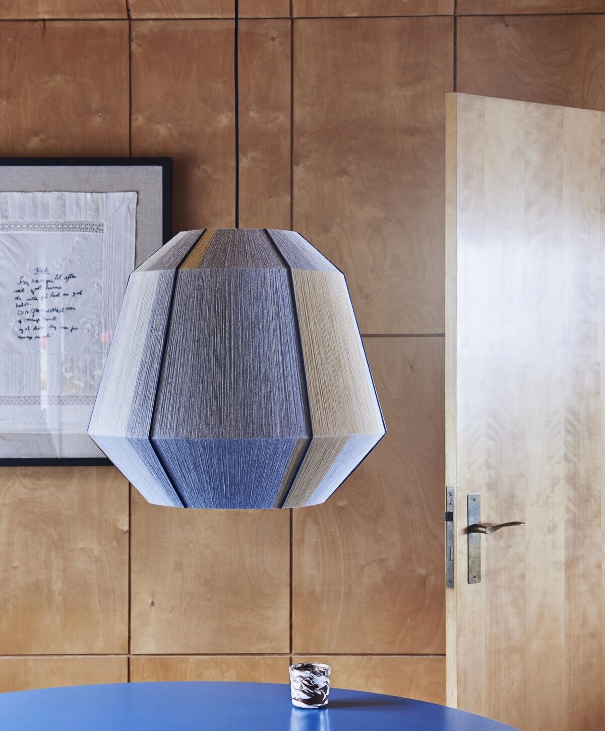 Bonbon 500 Skærm Til Bordlampe Blue Tones/Cream White