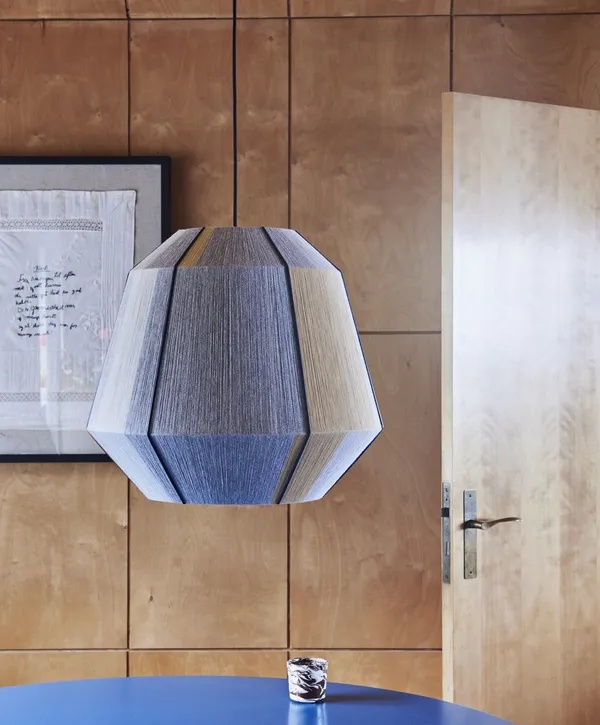Bonbon 500 Abat-jour pour Lampe à Poser Tons Bleu/Blanc Crème