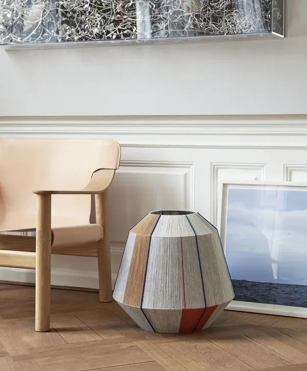 Bonbon 500 Abat-jour pour Lampe à Poser Tons Bleu/Blanc Crème