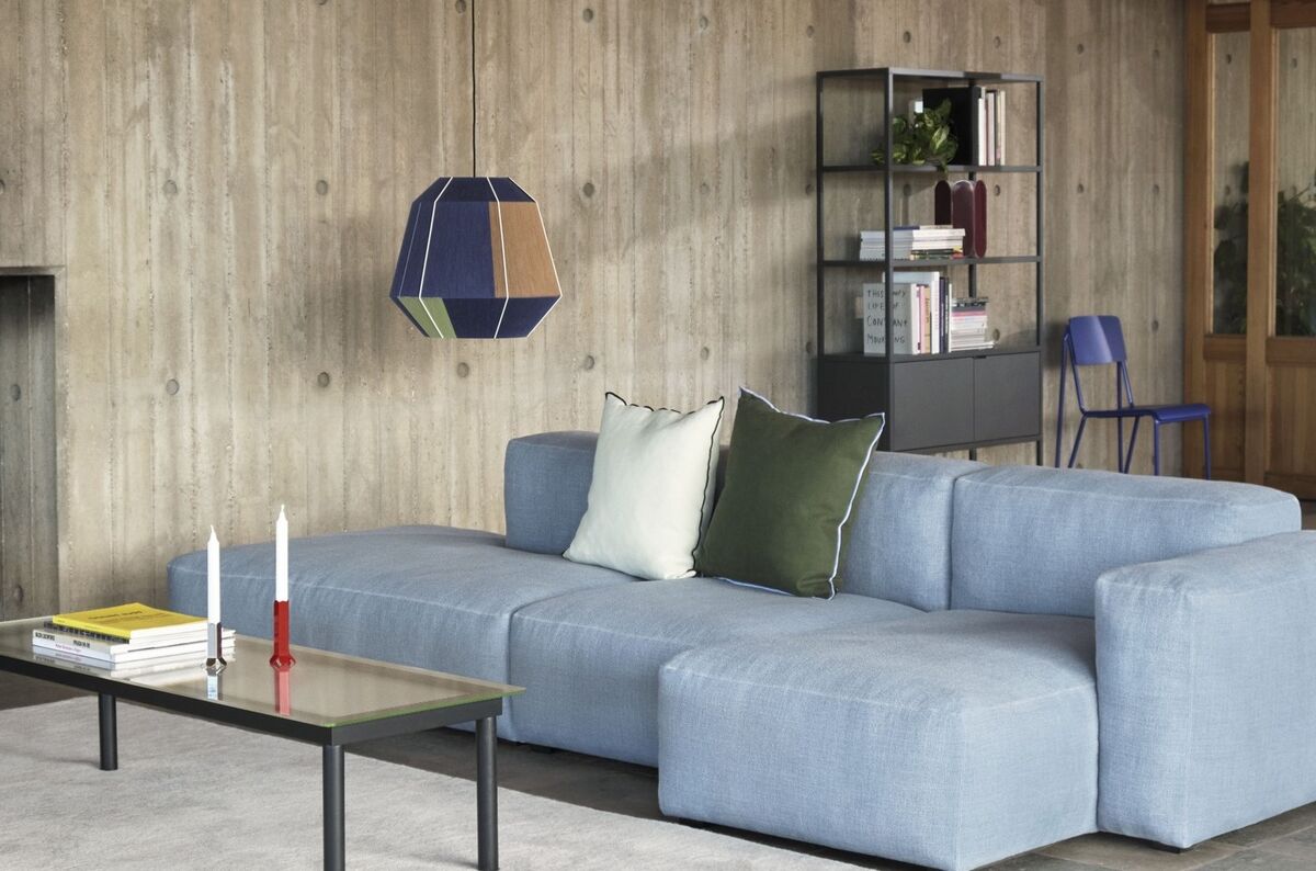 Bonbon 500 Skærm Til Bordlampe Blue Tones/Cream White