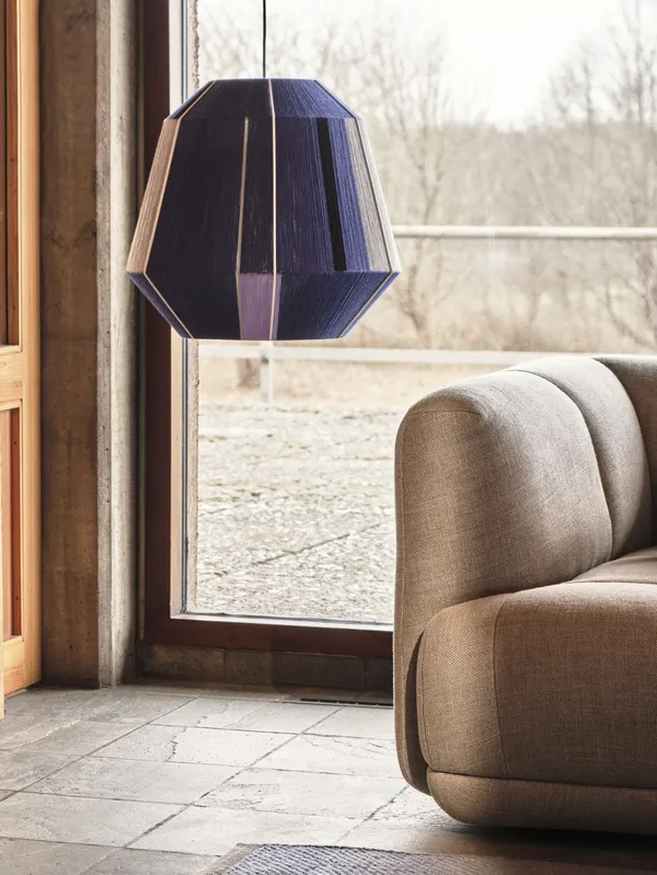Bonbon 500 Abat-jour pour Lampe à Poser Tons Bleu/Blanc Crème