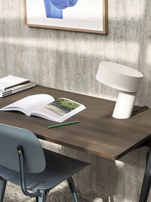 Slant Table Lamp White