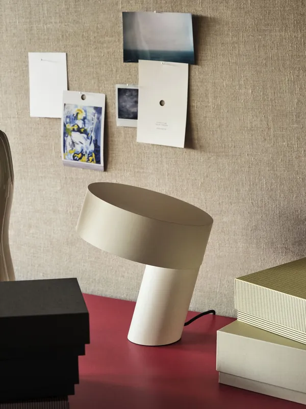 Slant Table Lamp White