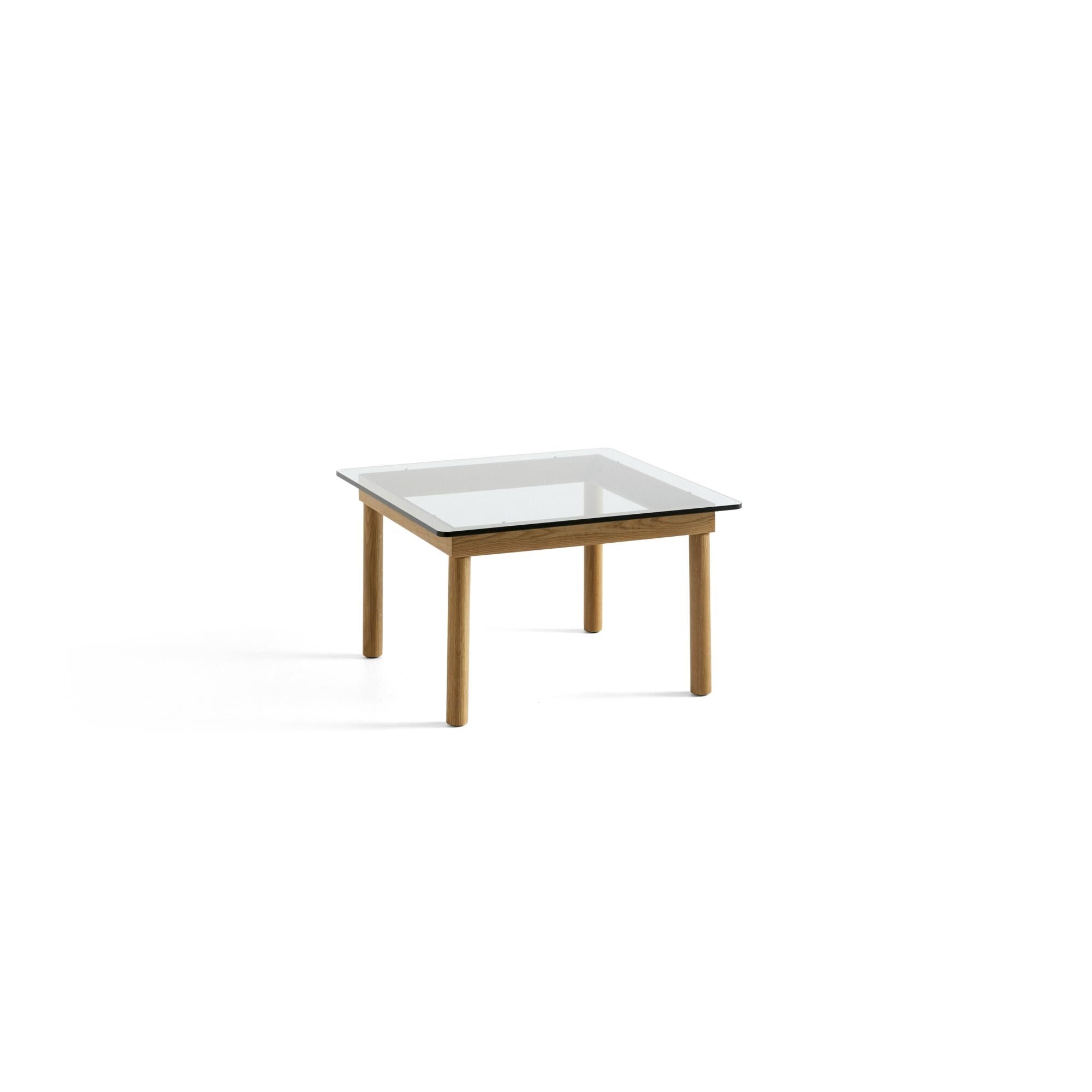Kofi Salongbord 60x60 Eik/ Klar Glass