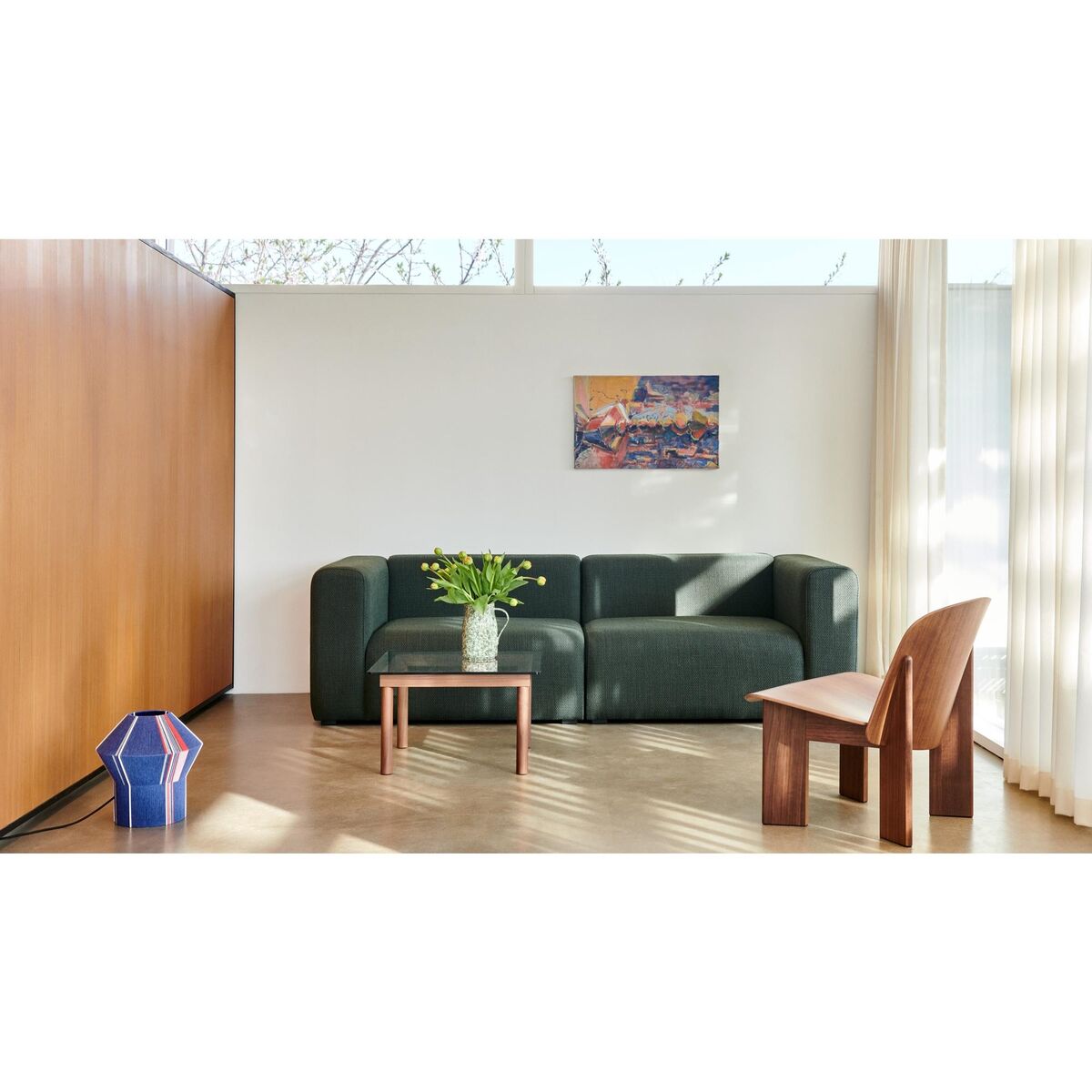 Kofi Couchtisch 60x60 Eiche/ Klar