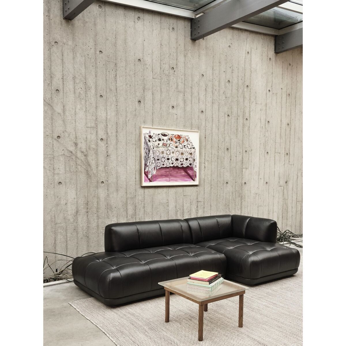 Kofi Couchtisch 60x60 Eiche/ Klar