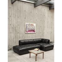 Kofi Coffee Table 60x60 Black Oak/ Clear Glass