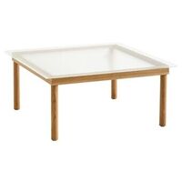 Kofi Couchtisch 80x80 Eiche/ Klar mit Rillen