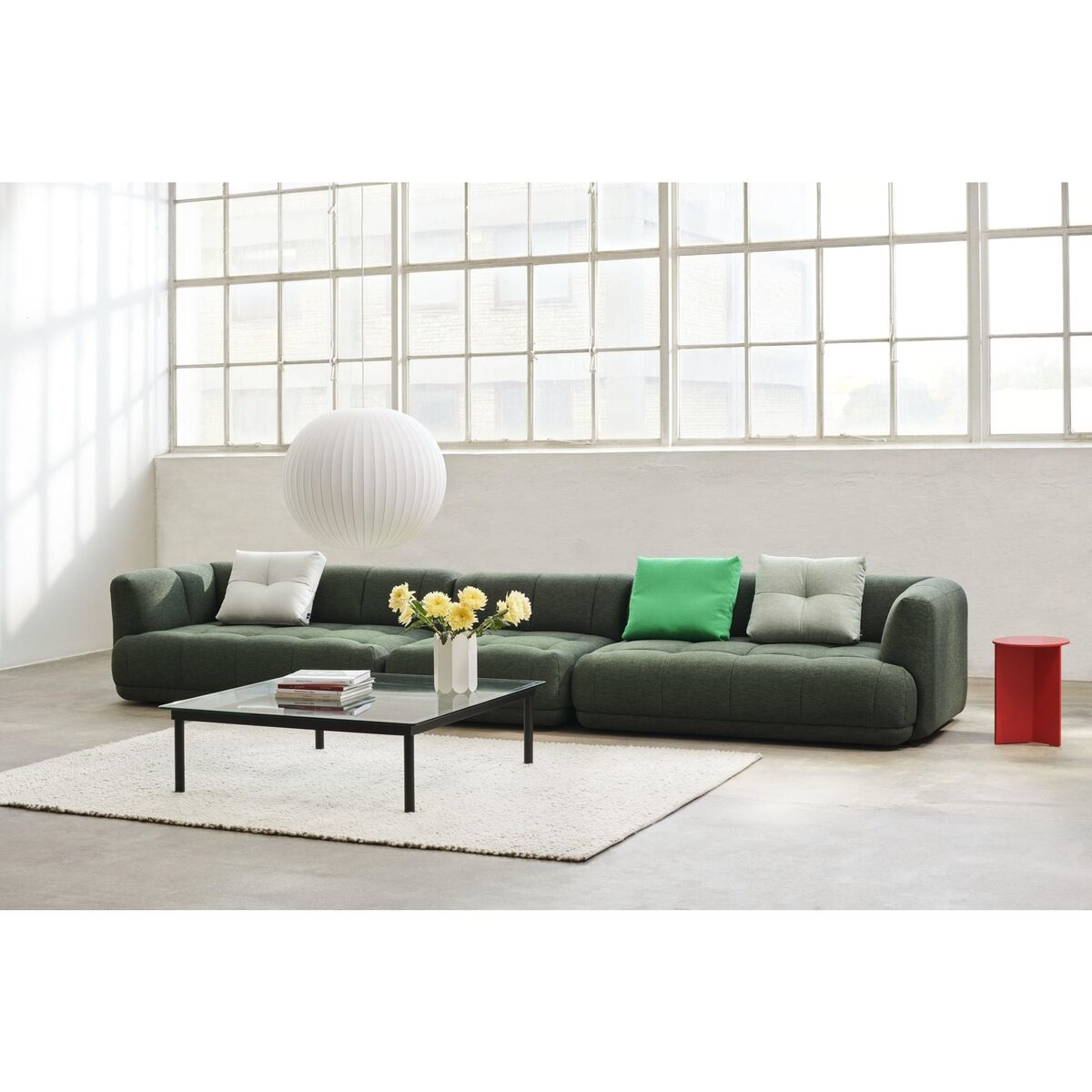 Kofi Couchtisch 80x80 Eiche/ Klar mit Rillen