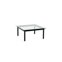 Kofi Couchtisch 80x80 Schwarz Eiche/ Klar