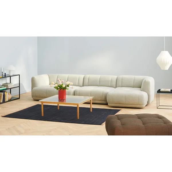 Kofi Couchtisch 80x80 Schwarz Eiche/ Klar