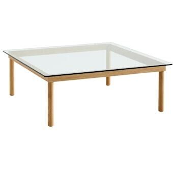 Kofi Salongbord 100x100 Eik/ Klar Glass