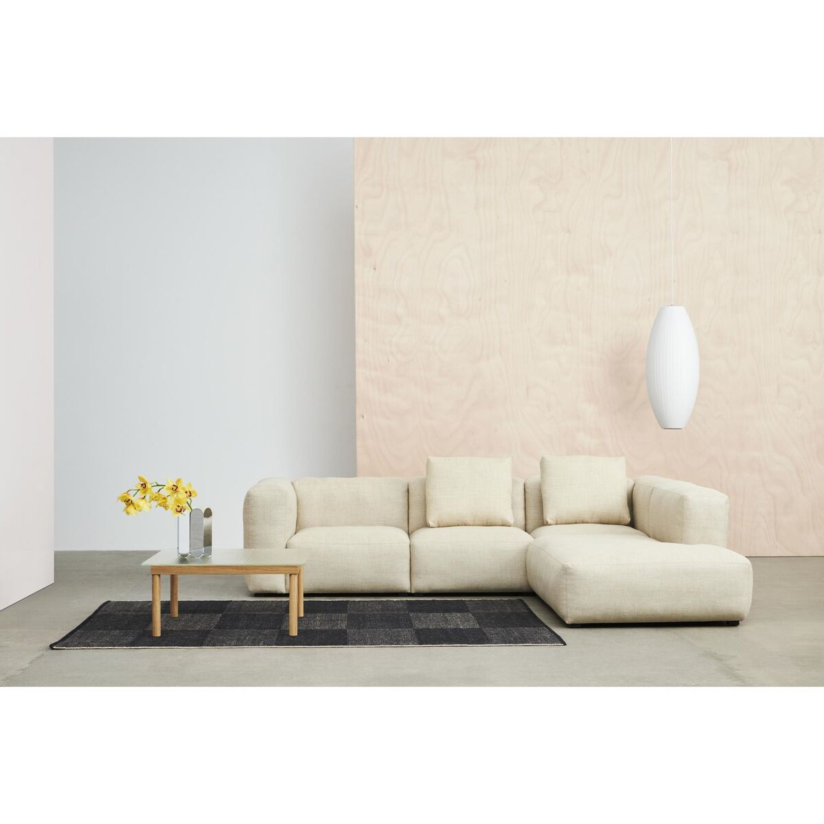 Kofi Couchtisch 100x100 Eiche/ Klar
